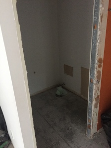 Powder room - equipment removed